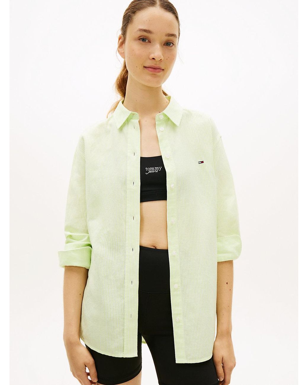 Tommy Hilfiger Natural Relaxed Fit Linen Blend Shirt