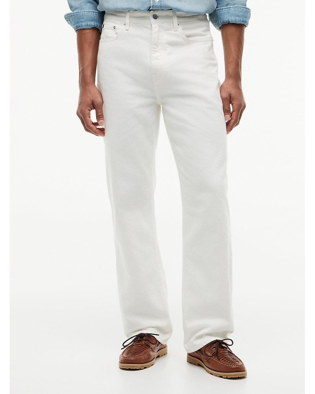 Tommy Hilfiger White Washed Relaxed Jeans for men