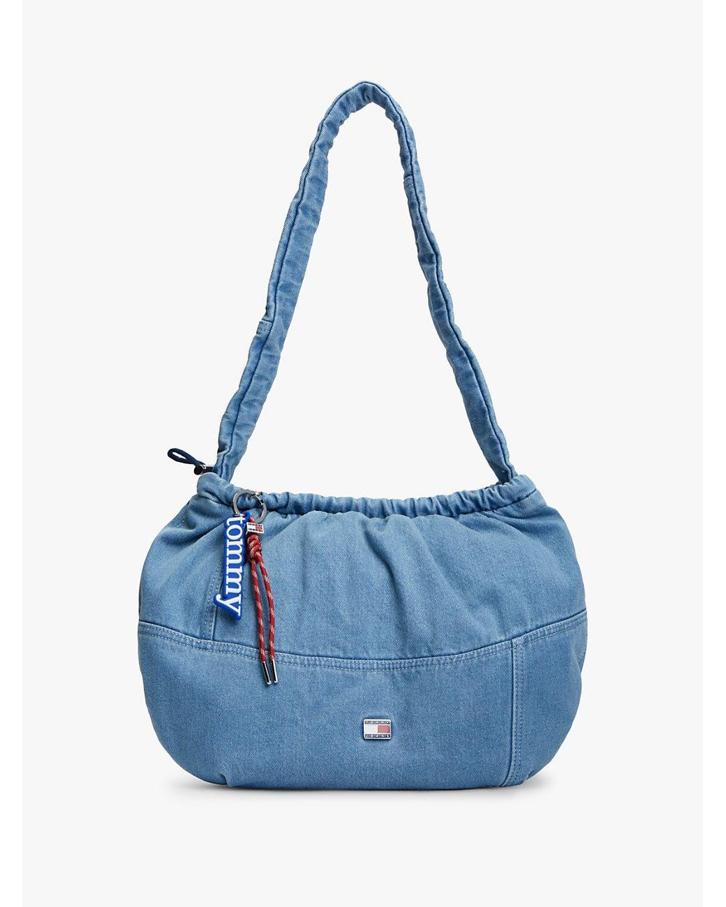 Tommy Hilfiger Blue Denim Multi Charm Hobo Bag