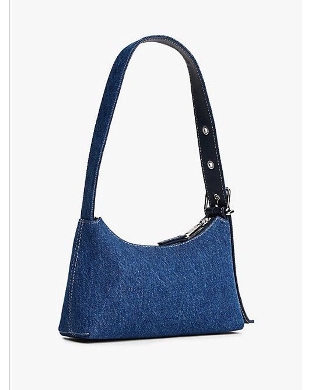 Tommy Hilfiger Blue Logo Plaque Denim Shoulder Bag