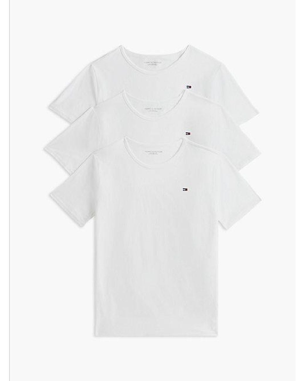 Tommy Hilfiger White 3-Pack Signature Jersey Lounge T-Shirts for men