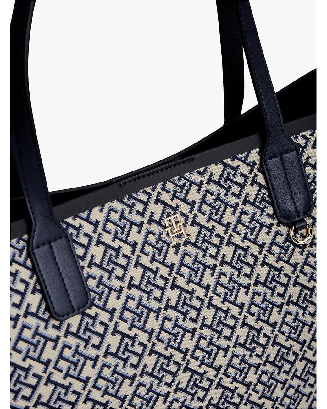 Tommy Hilfiger Gray Hilfiger Icon Th Monogram Jacquard Tote Bag