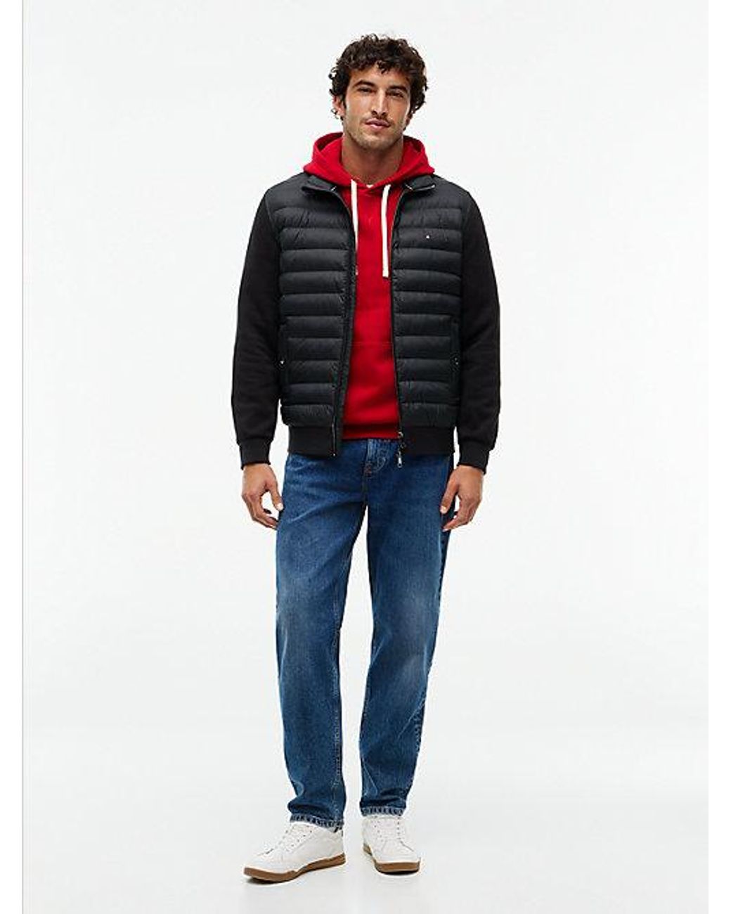 Tommy Hilfiger Gray Intechno Knit Zip Thru Sweatshirt for men