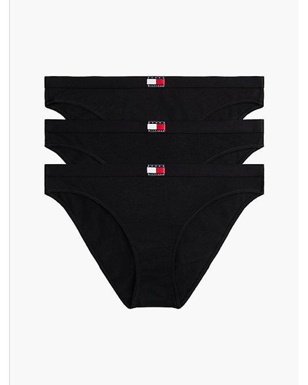 Tommy Hilfiger Black 3 Pack Heritage Flag Logo Briefs