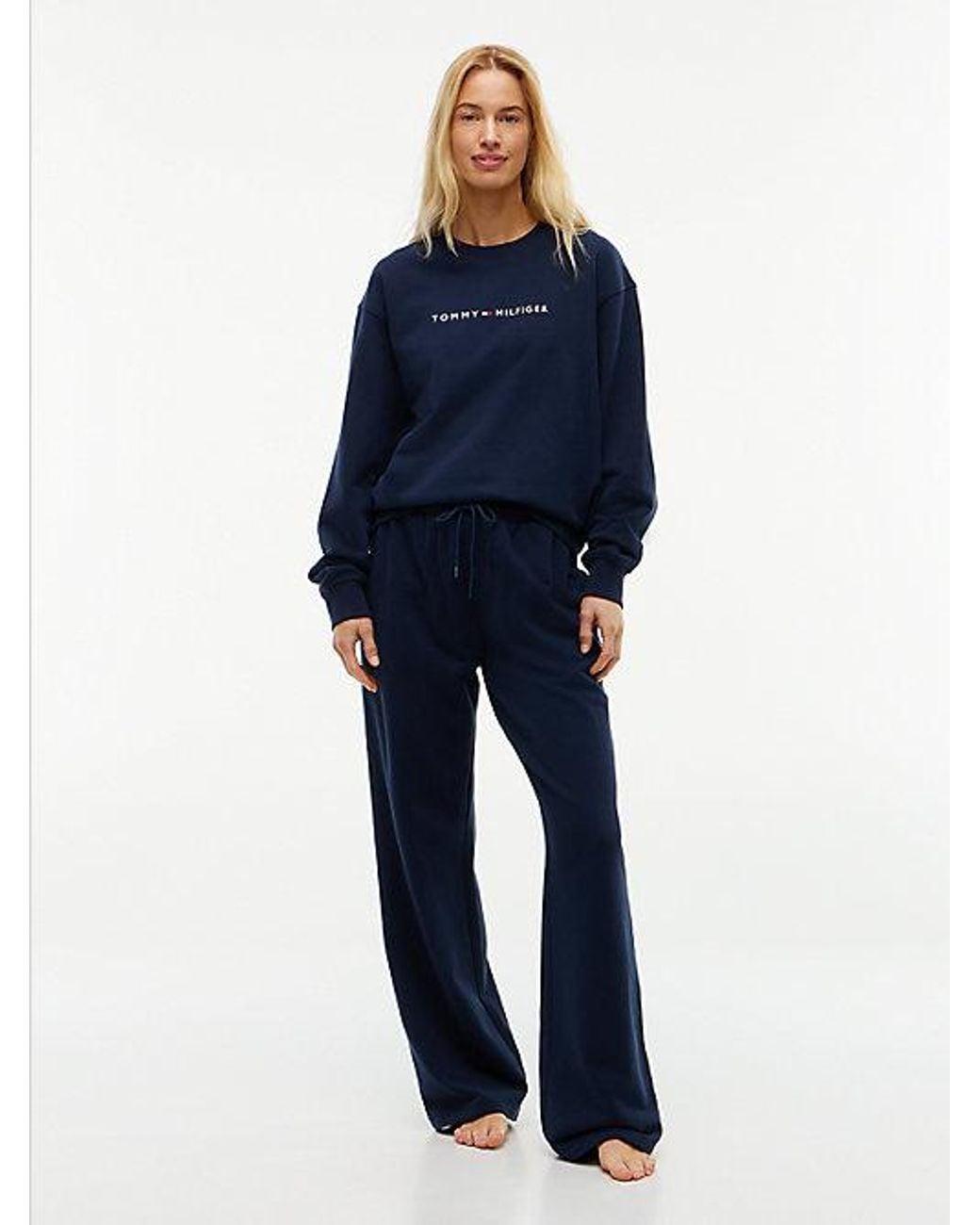 Tommy Hilfiger Blue Essential Terry Relaxed Lounge Sweatshirt