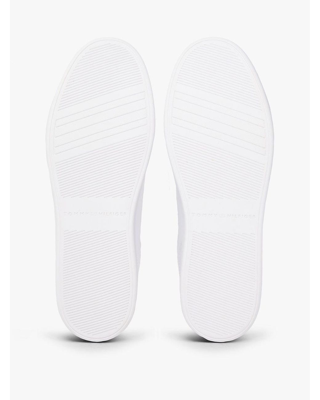 Tommy Hilfiger Multicolor Leather Embossed Logo Cupsole Trainers