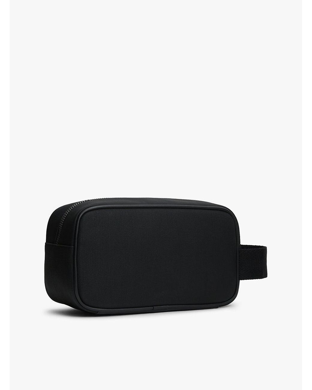 Tommy Hilfiger Black Textile Logo Patch Washbag for men