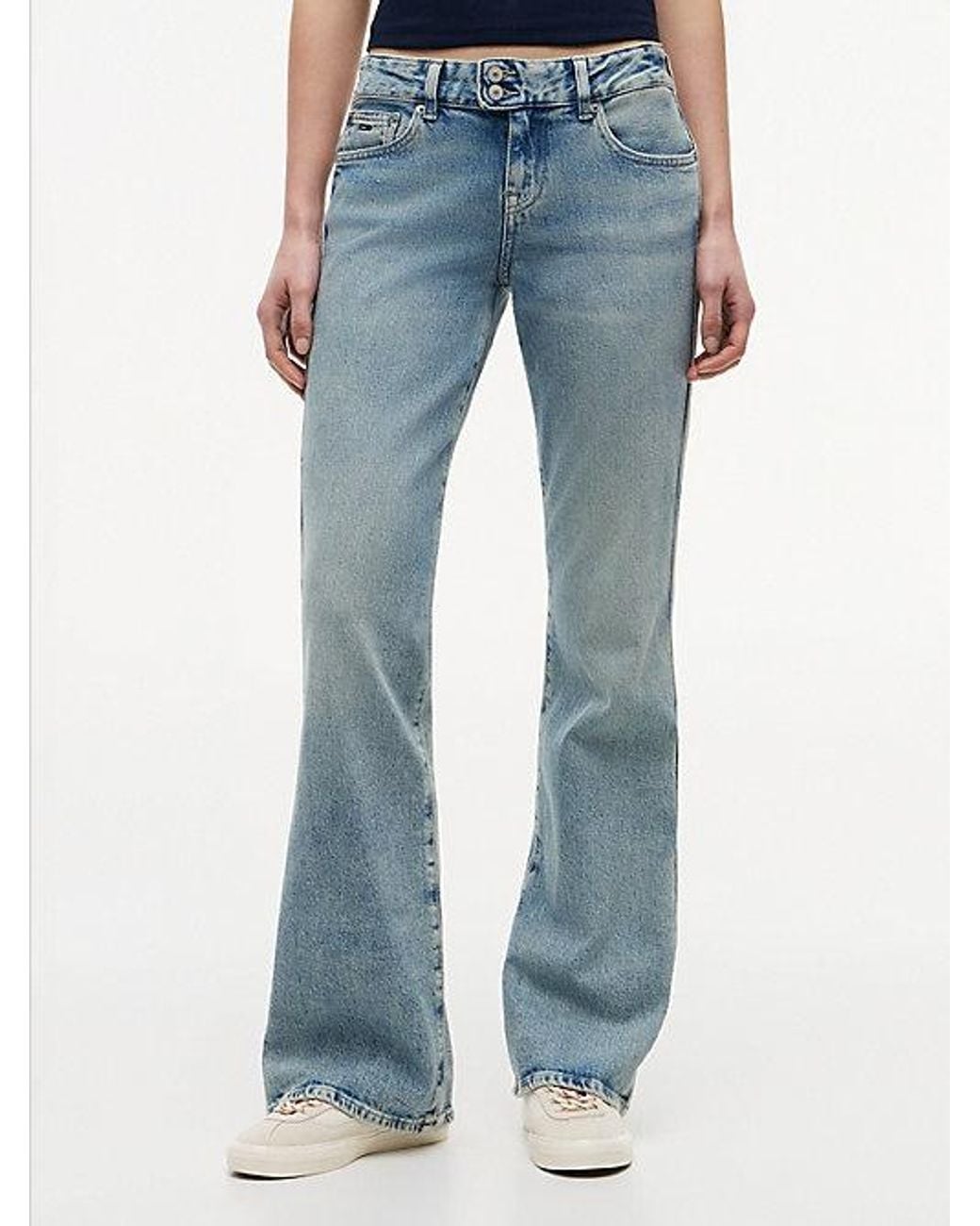 Tommy Hilfiger Blue Faded Low Rise Bootcut Jeans