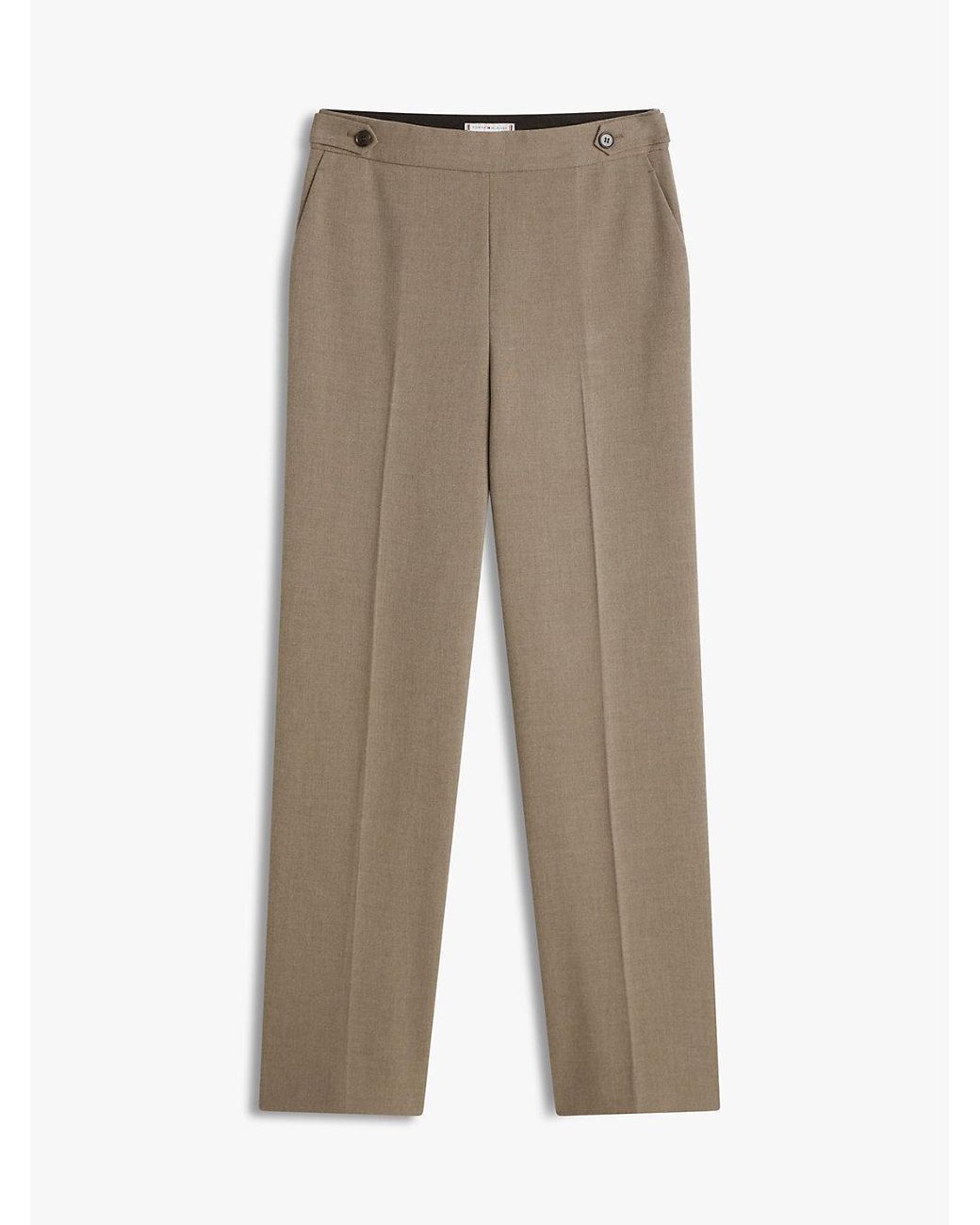 Tommy Hilfiger Natural Pressed Crease Straight Leg Trousers