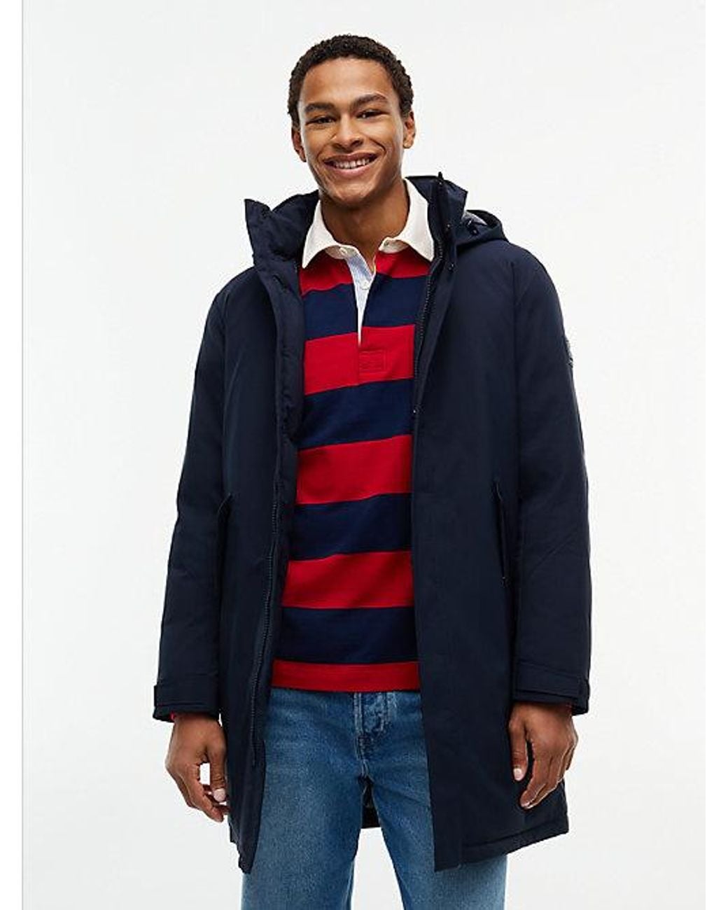 Tommy Hilfiger Blue Performance Tech Hooded Padded Parka for men
