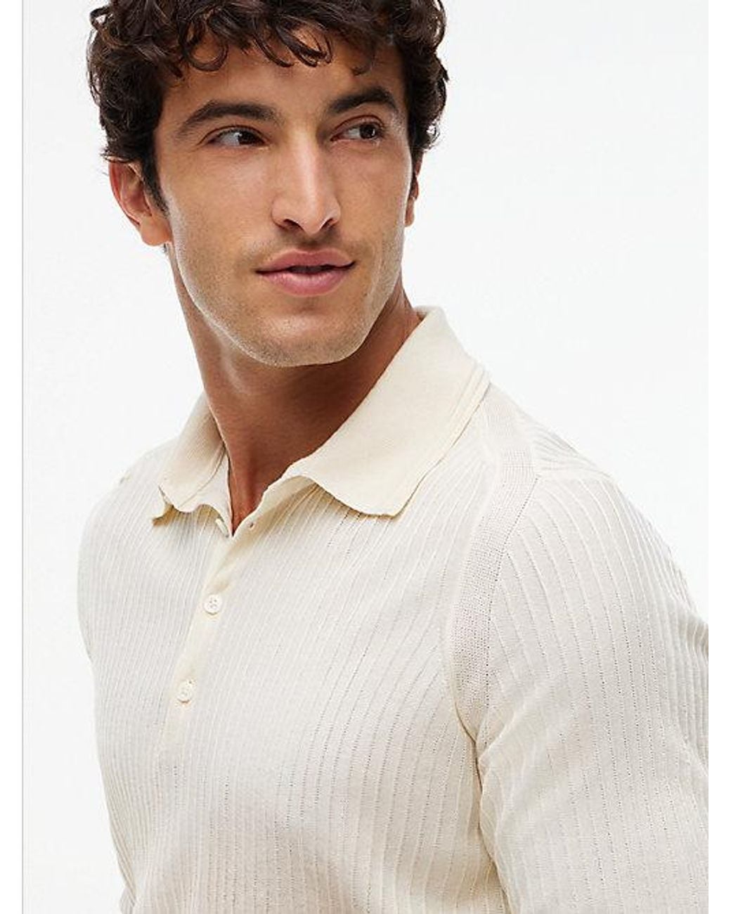Tommy Hilfiger White New York Label Performance Polo Jumper for men