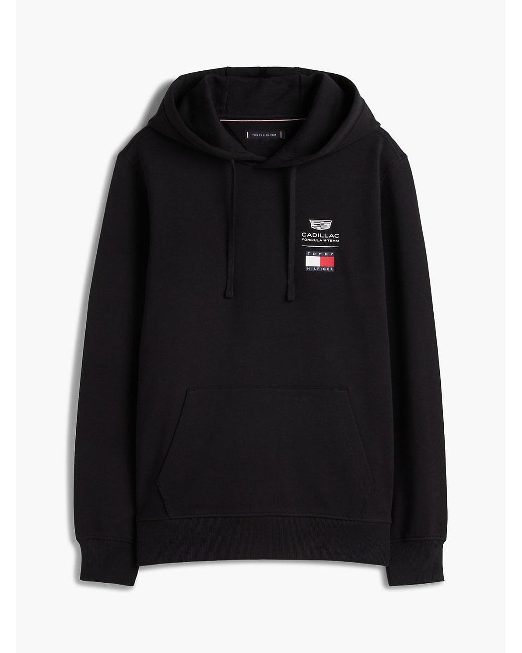 Tommy Hilfiger Black Th X Cadillac Formula 1 Team Logo Hoody for men