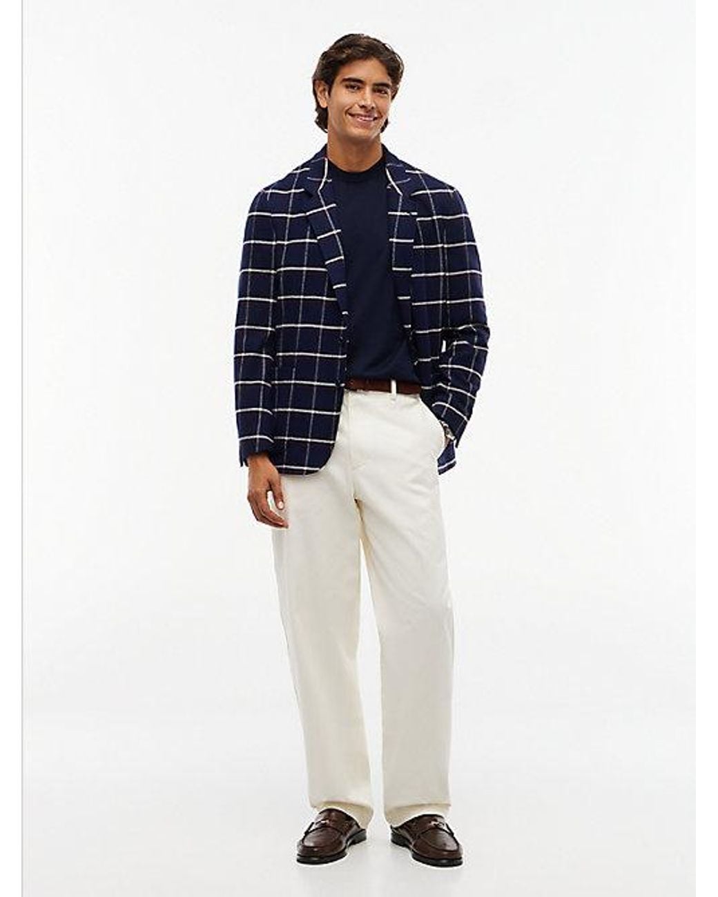 Tommy Hilfiger Blue Regular Fit Brushed Single Breasted Blazer for men