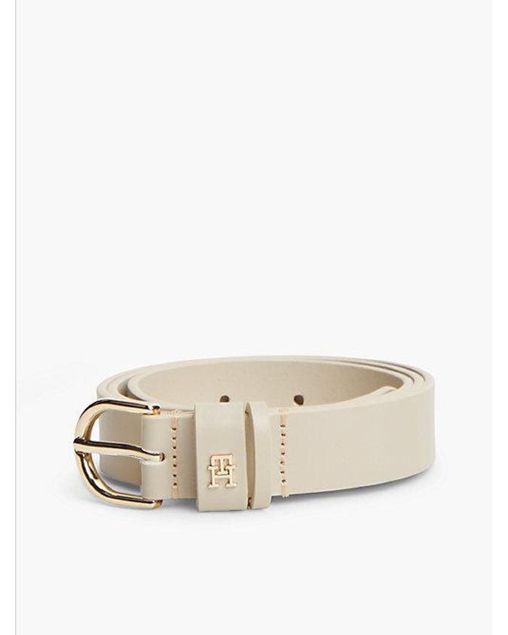 Tommy Hilfiger Natural Th Monogram Leather Belt
