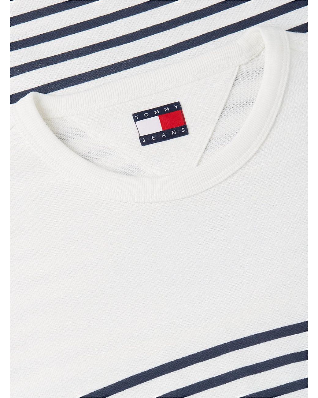 Tommy Hilfiger White Logo Stripe Jersey Long Sleeve T-shirt for men