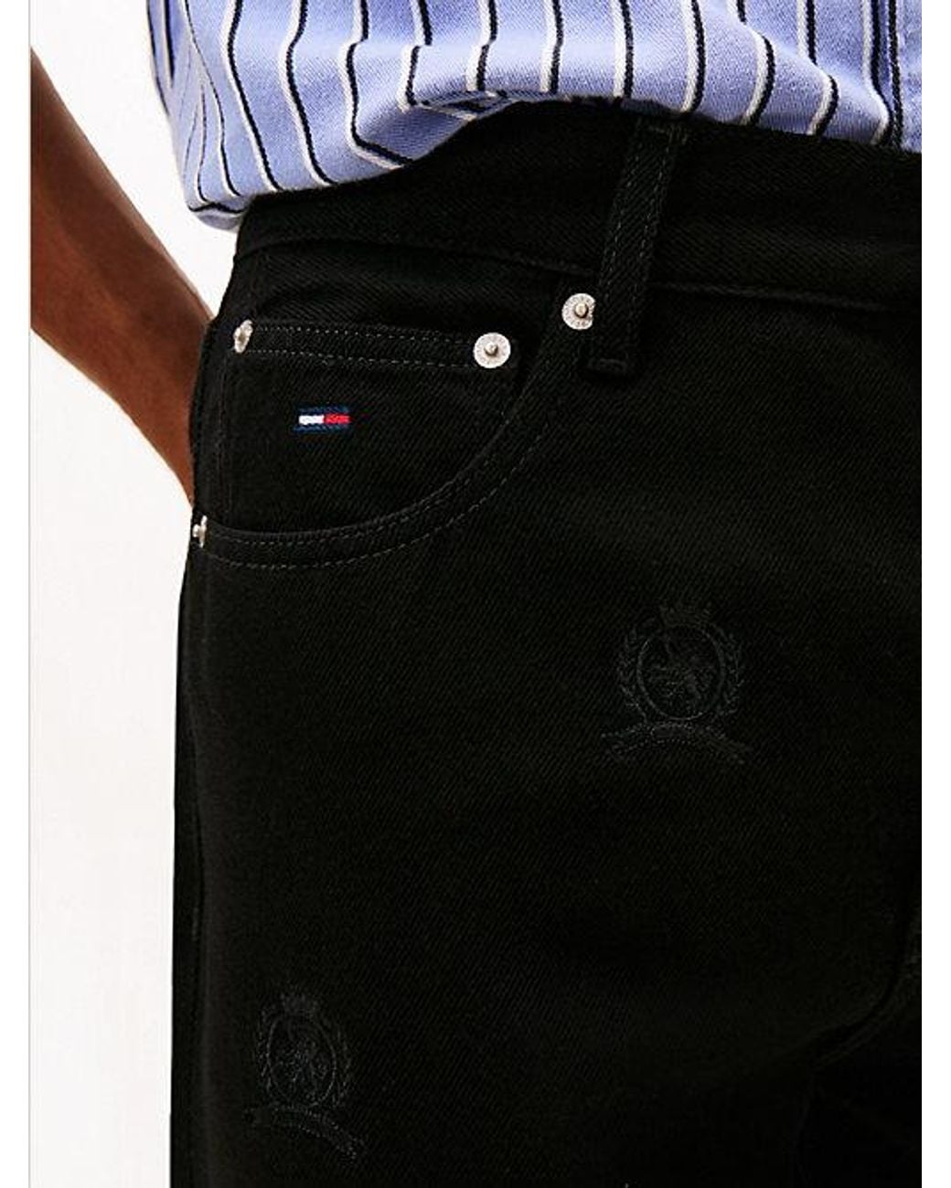 Tommy Hilfiger Green Otis Embroidery Regular Straight Leg Jeans for men