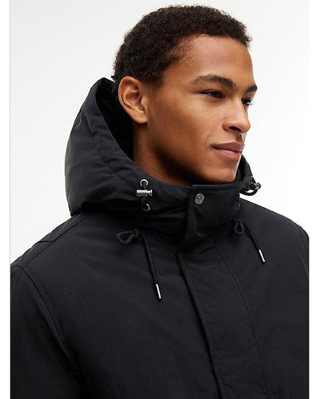 Tommy Hilfiger Blue Tommy Jeans Water Resistant Padded Hooded Bomber Jacket for men