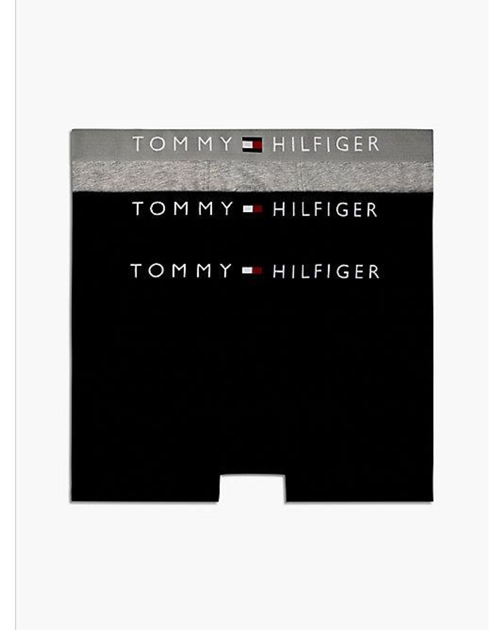 Tommy Hilfiger Black 3 Pack Th Original Logo Waistband Trunks for men