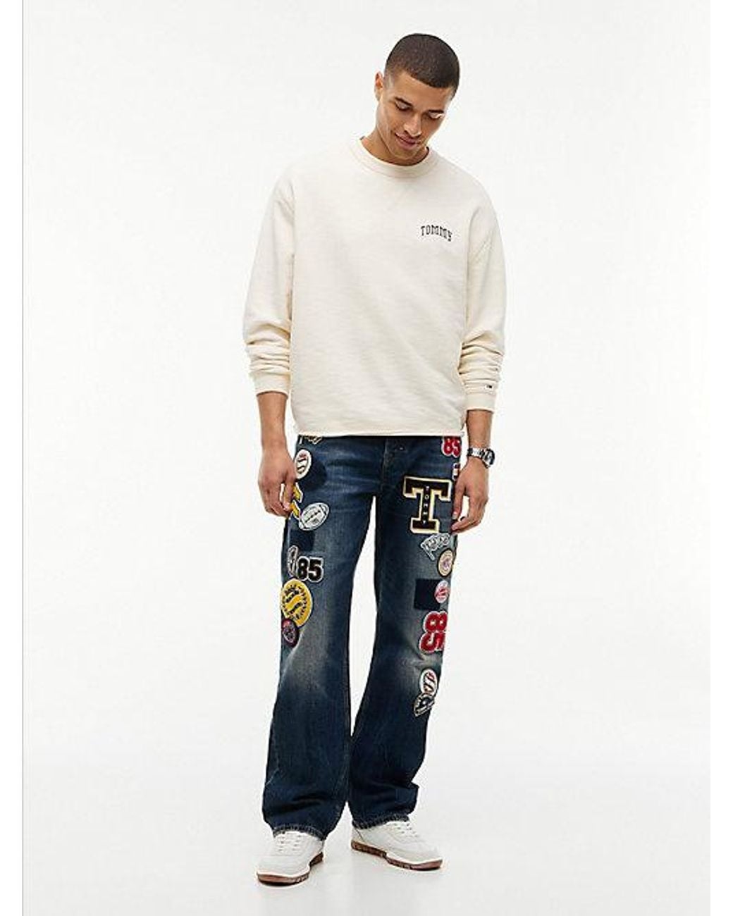 Tommy Hilfiger Blue Tommy Jeans Otis Straight Multi Logo Jeans for men