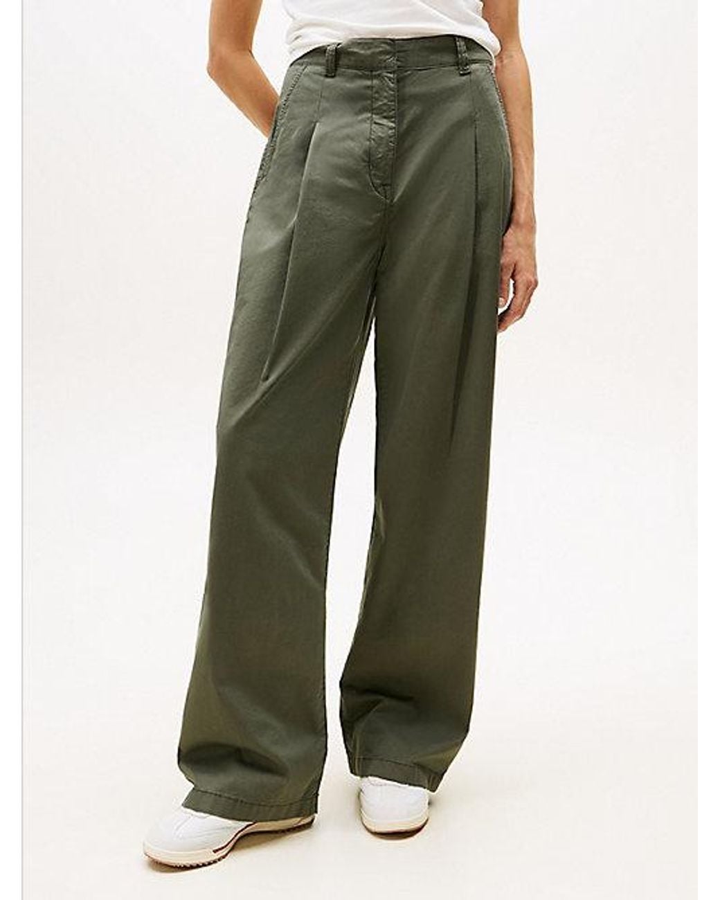 Tommy Hilfiger Natural Twill Wide Leg Chinos