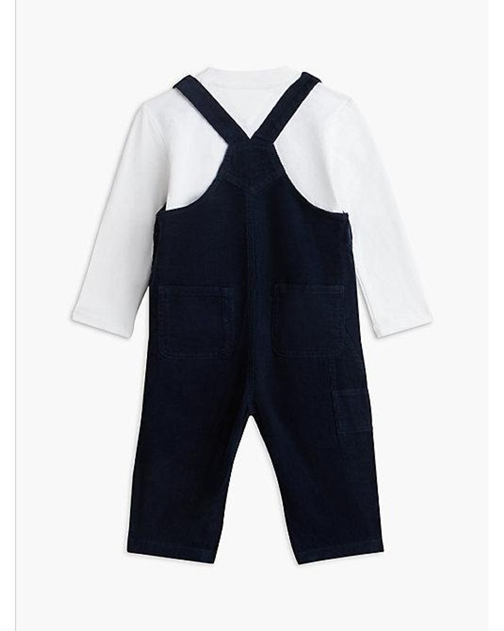 Tommy Hilfiger Blue Relaxed Corduroy Dungaree Set