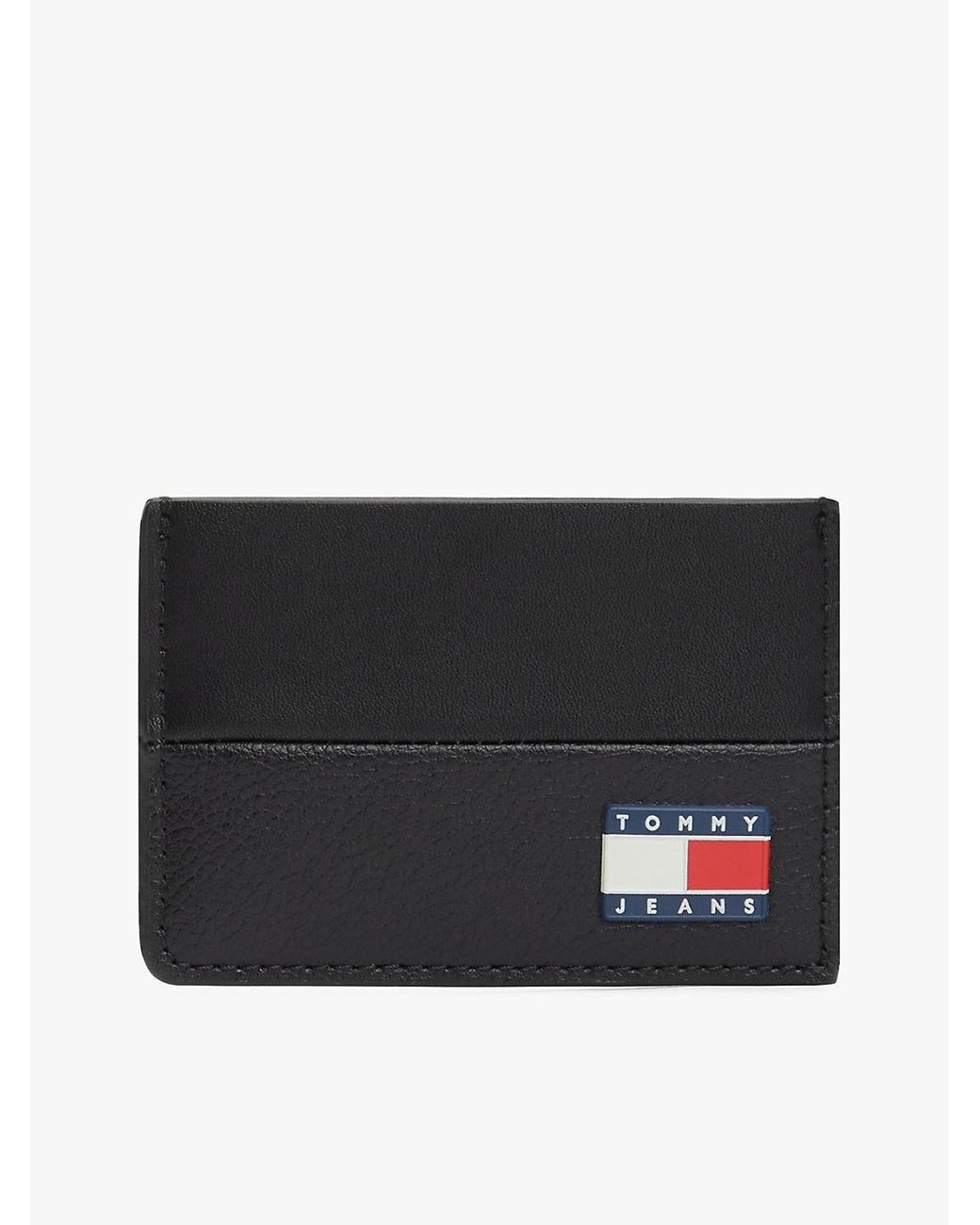 Tommy Hilfiger Black Heritage Logo Credit Card Holder for men