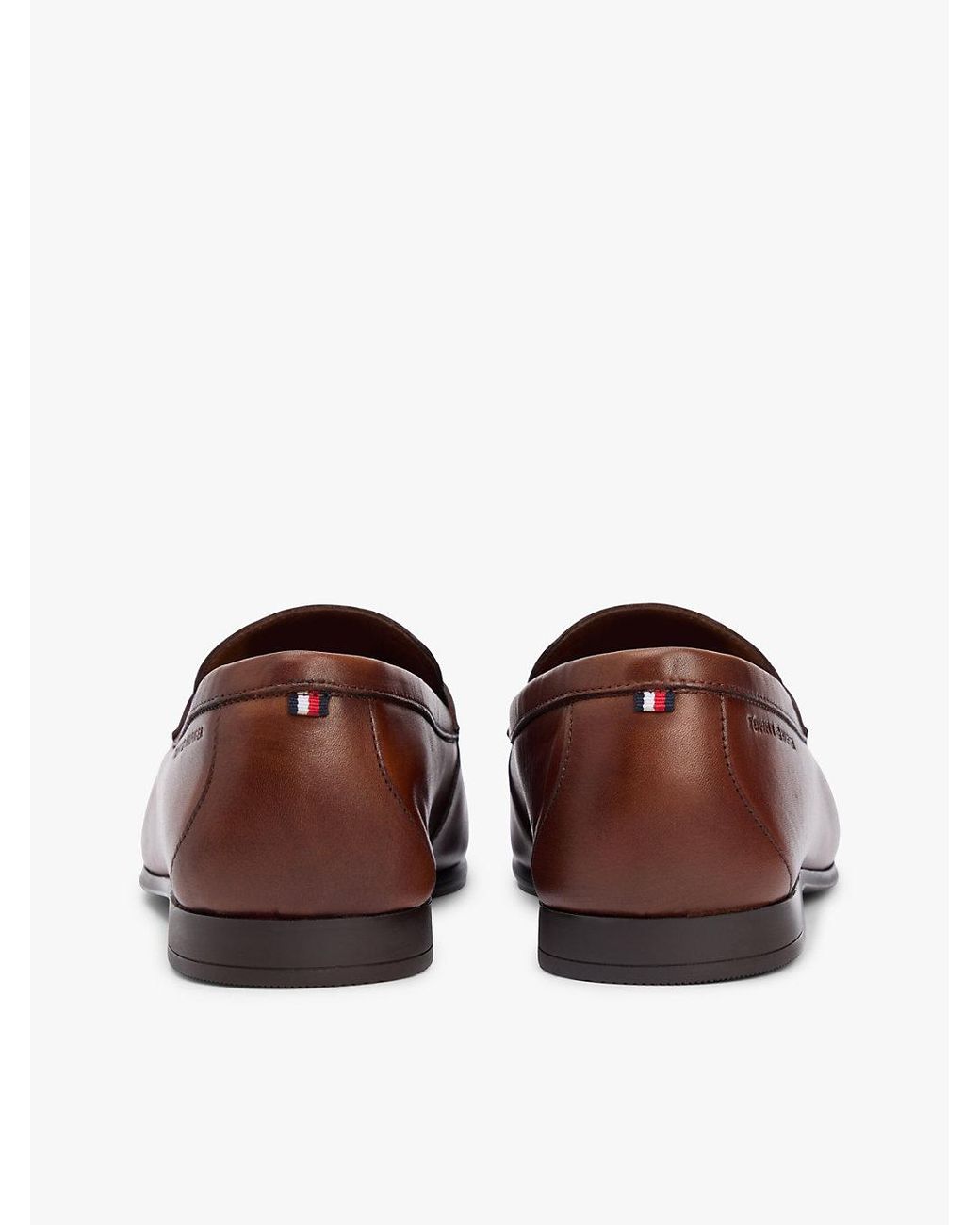 Tommy Hilfiger Brown Leather Flexible Loafers for men