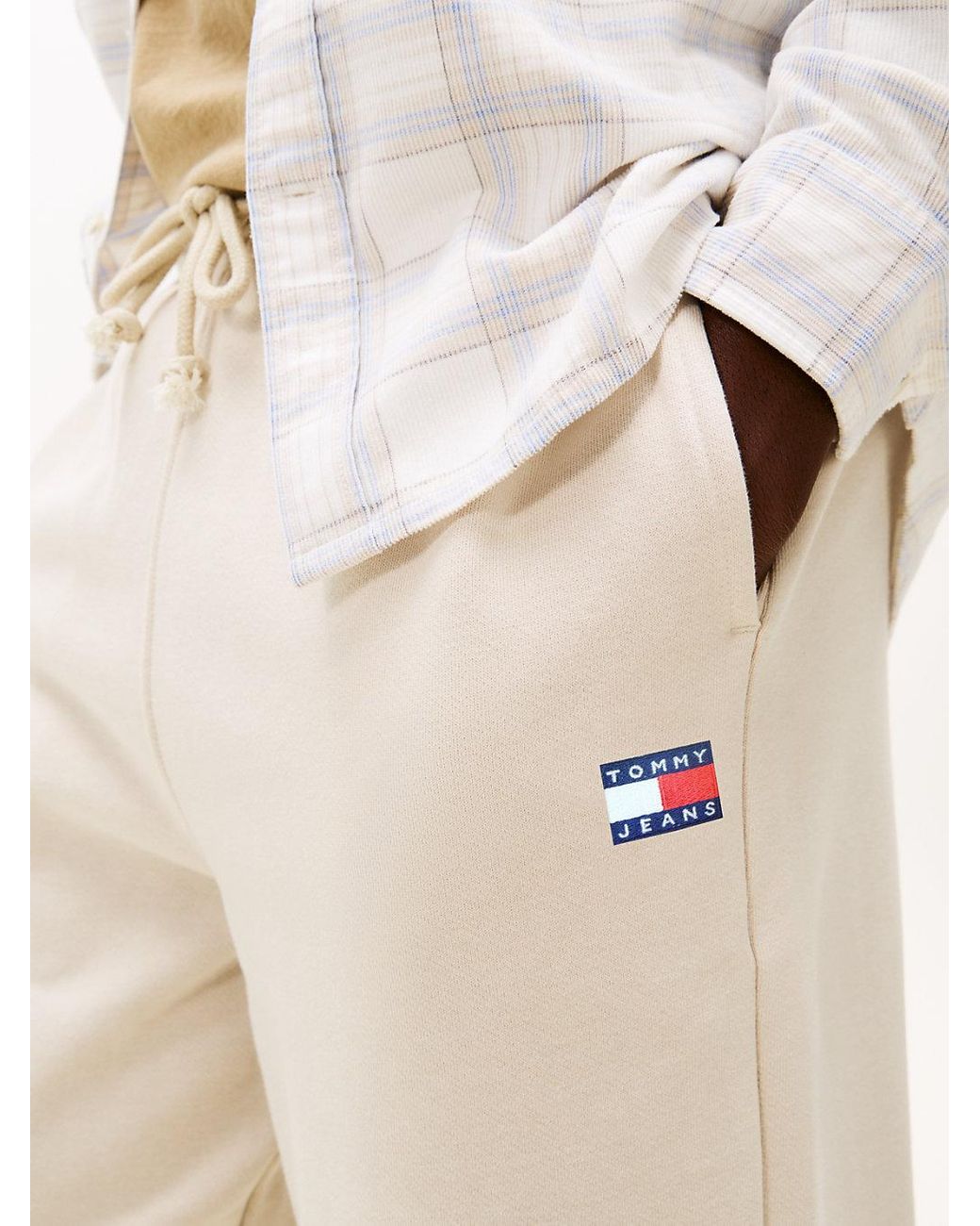Tommy Hilfiger Natural Tommy Badge Brushed Terry Joggers for men