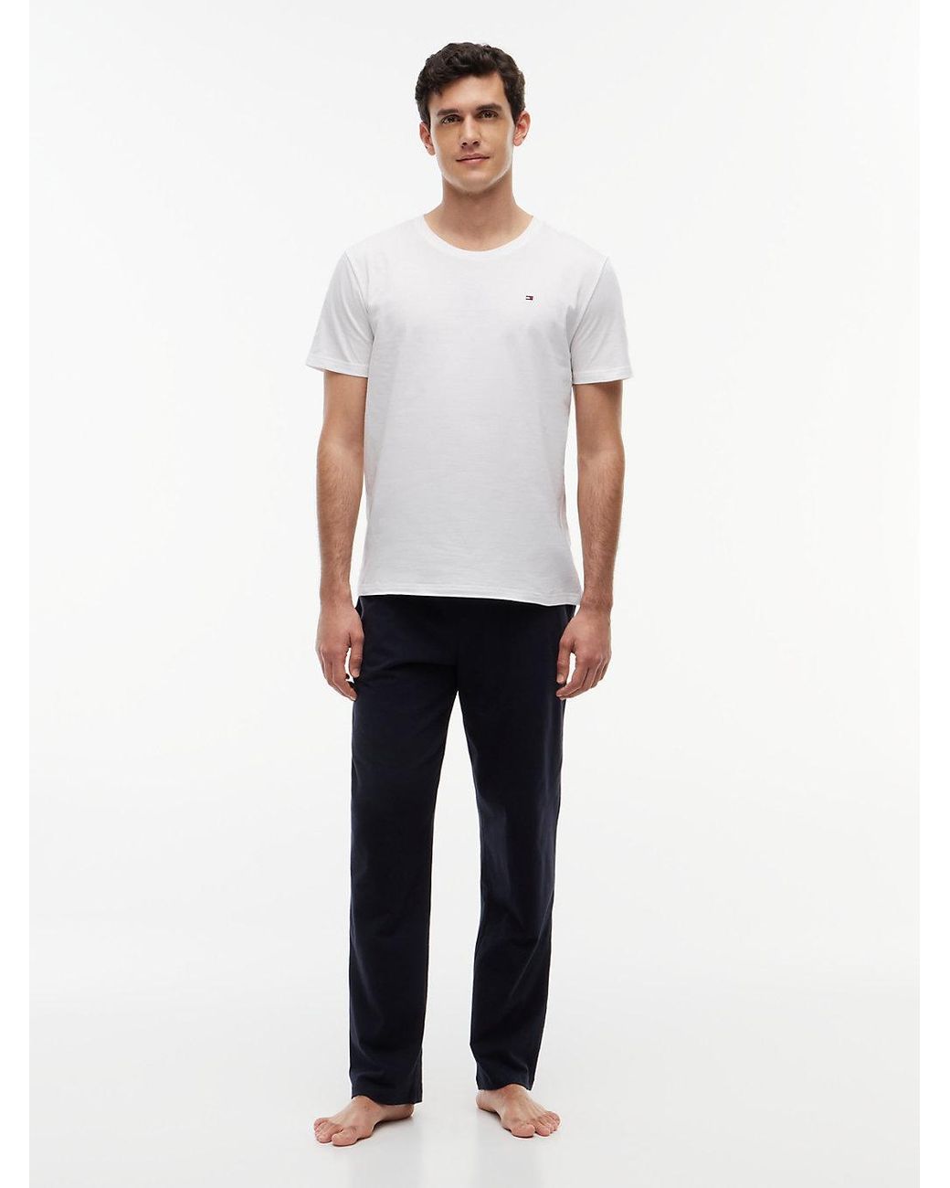 Tommy Hilfiger White 3-Pack Signature Jersey Lounge T-Shirts for men