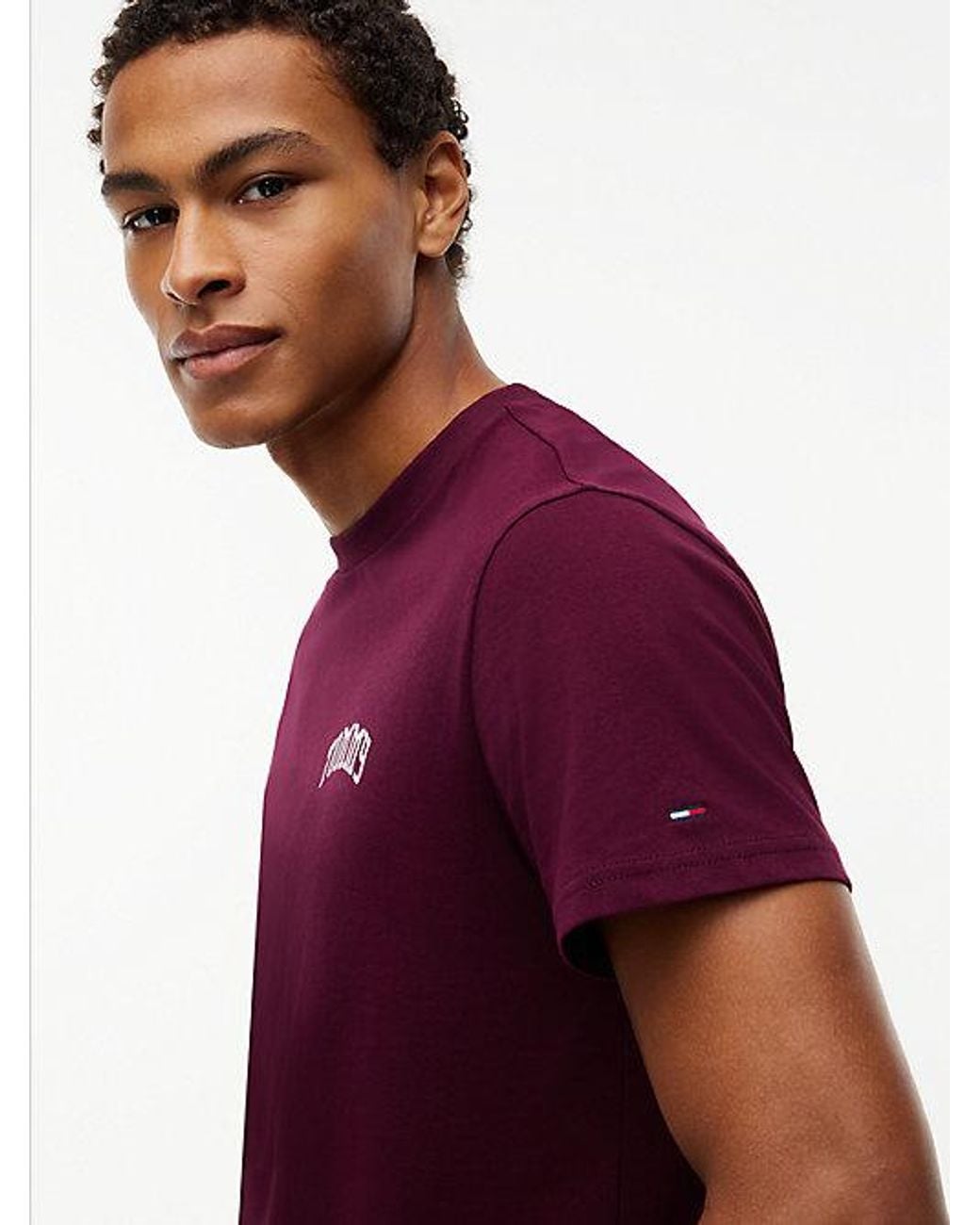 Tommy Hilfiger Purple Tommy Jeans Logo Slim Jersey T-Shirt for men