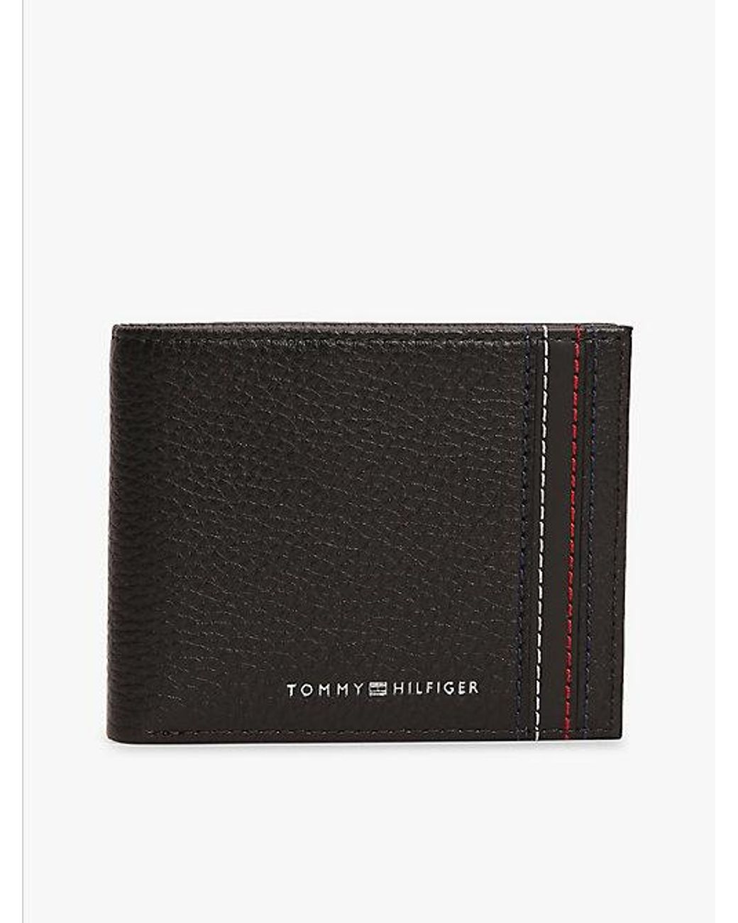Tommy Hilfiger Leren Bifold Creditcardportemonnee in het Black voor heren