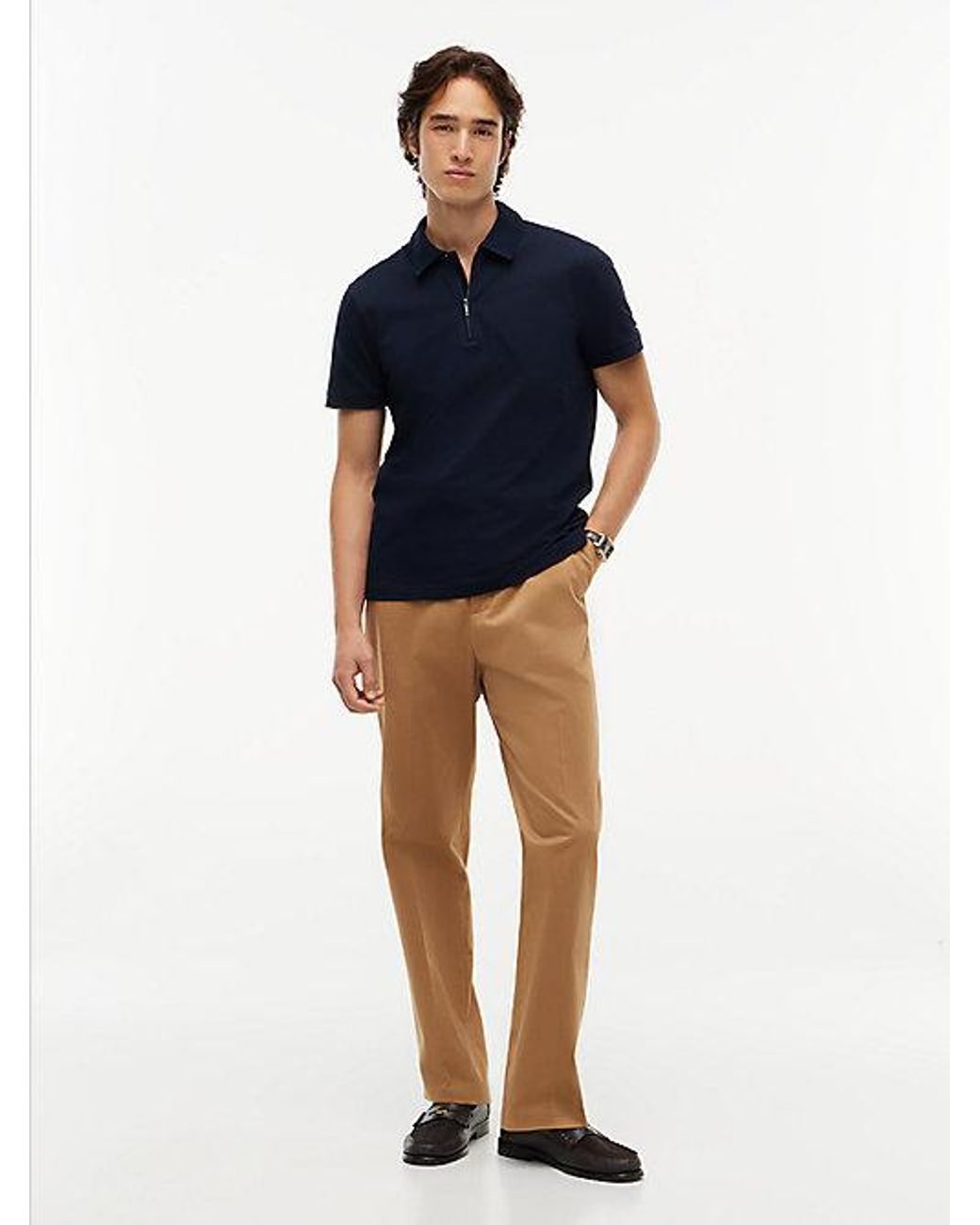 Tommy Hilfiger Blue New York Label Performance Regular Fit Polo Shirt for men