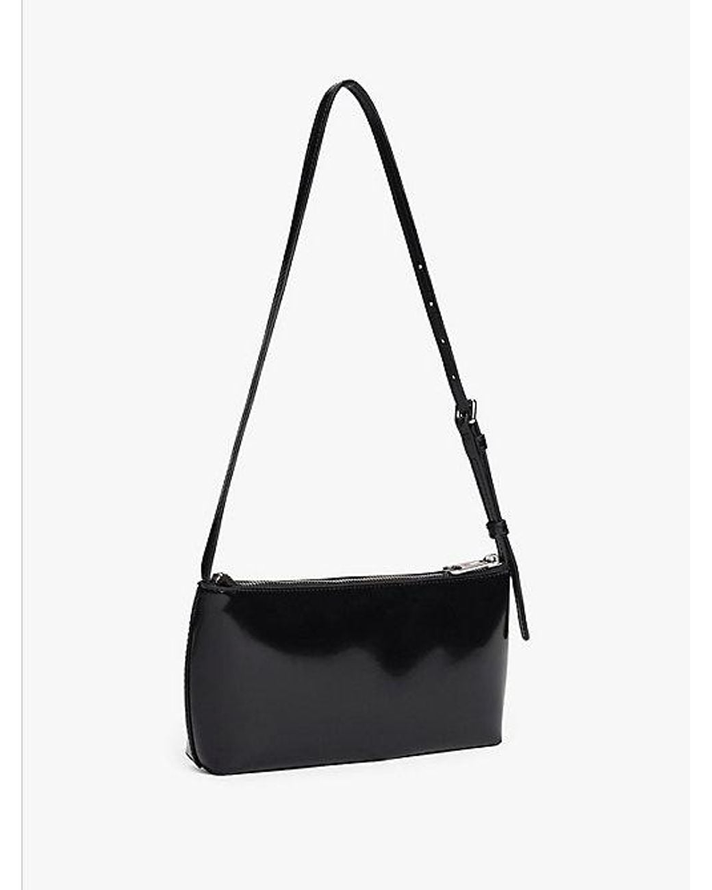 Tommy Hilfiger Black Essential Logo Shiny Shoulder Bag
