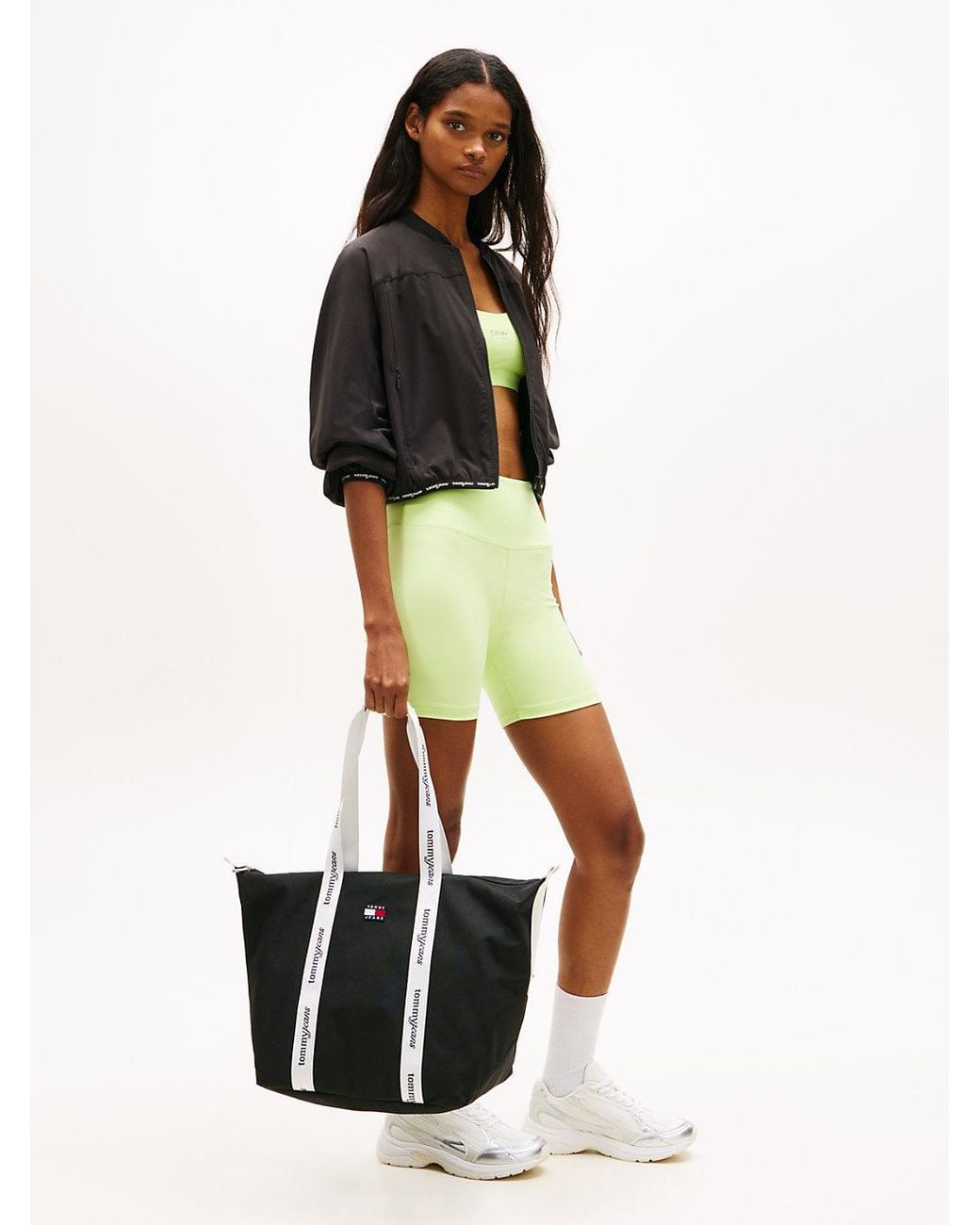 Tommy Hilfiger White Essential Repeat Logo Tote Bag