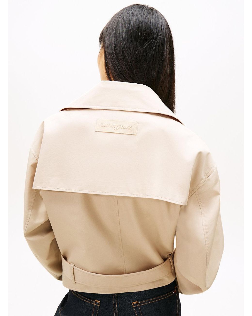 Tommy Hilfiger Natural Water Repellent Relaxed Short Trench Coat