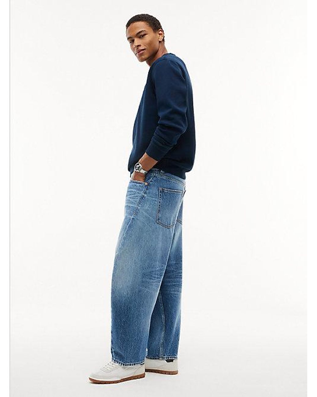 Tommy Hilfiger Blue Tommy Jeans Ashton Barrel Twisted Seam Jeans for men