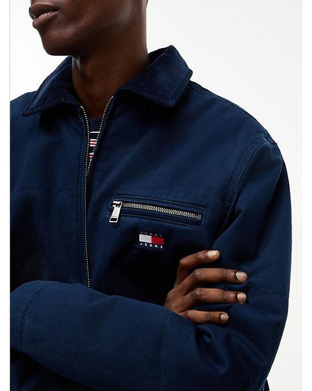 Tommy Hilfiger Blue Tommy Jeans Relaxed Quilted Collared Jacket for men