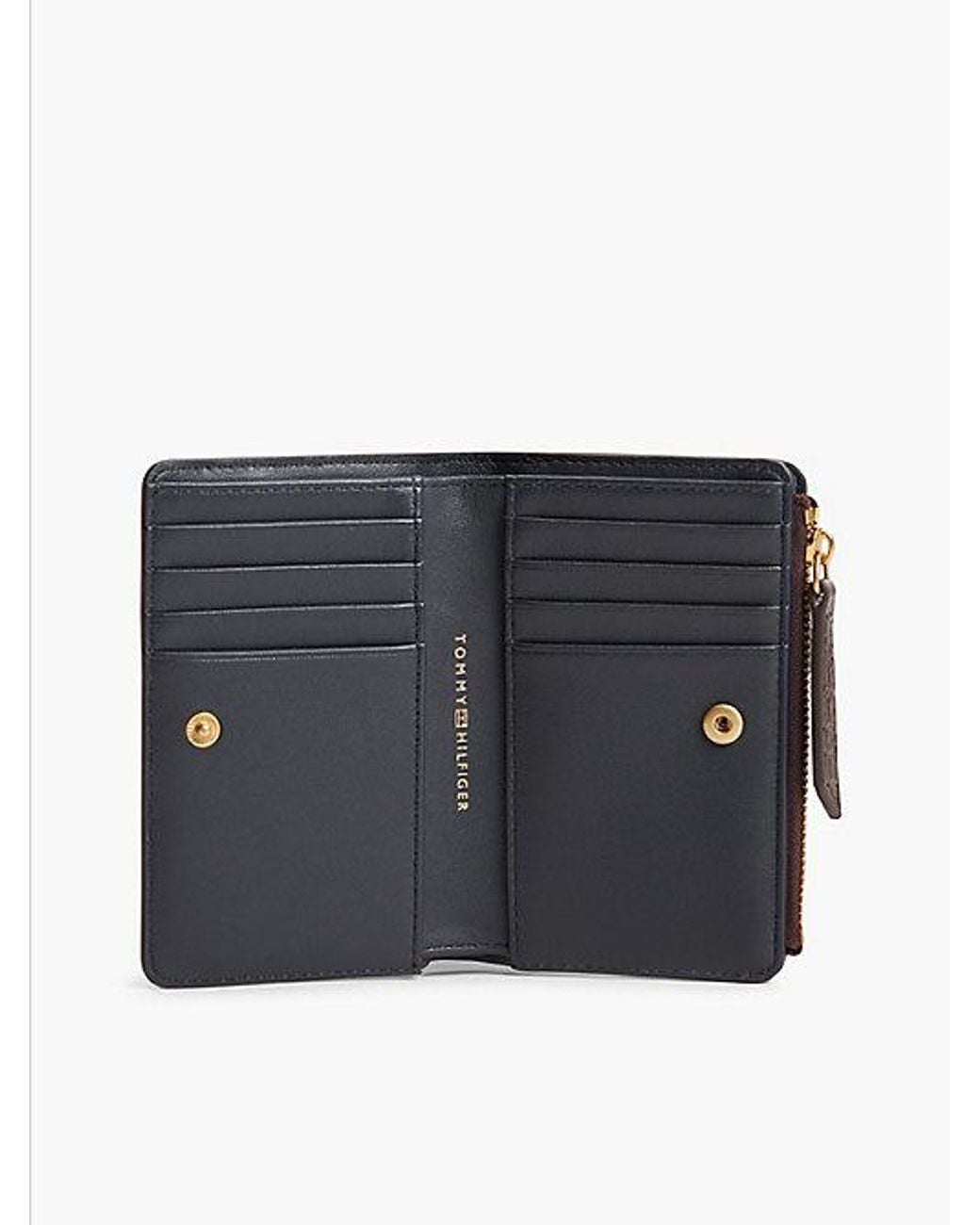 Tommy Hilfiger Brown The American Icon Croco Leather Bifold Wallet