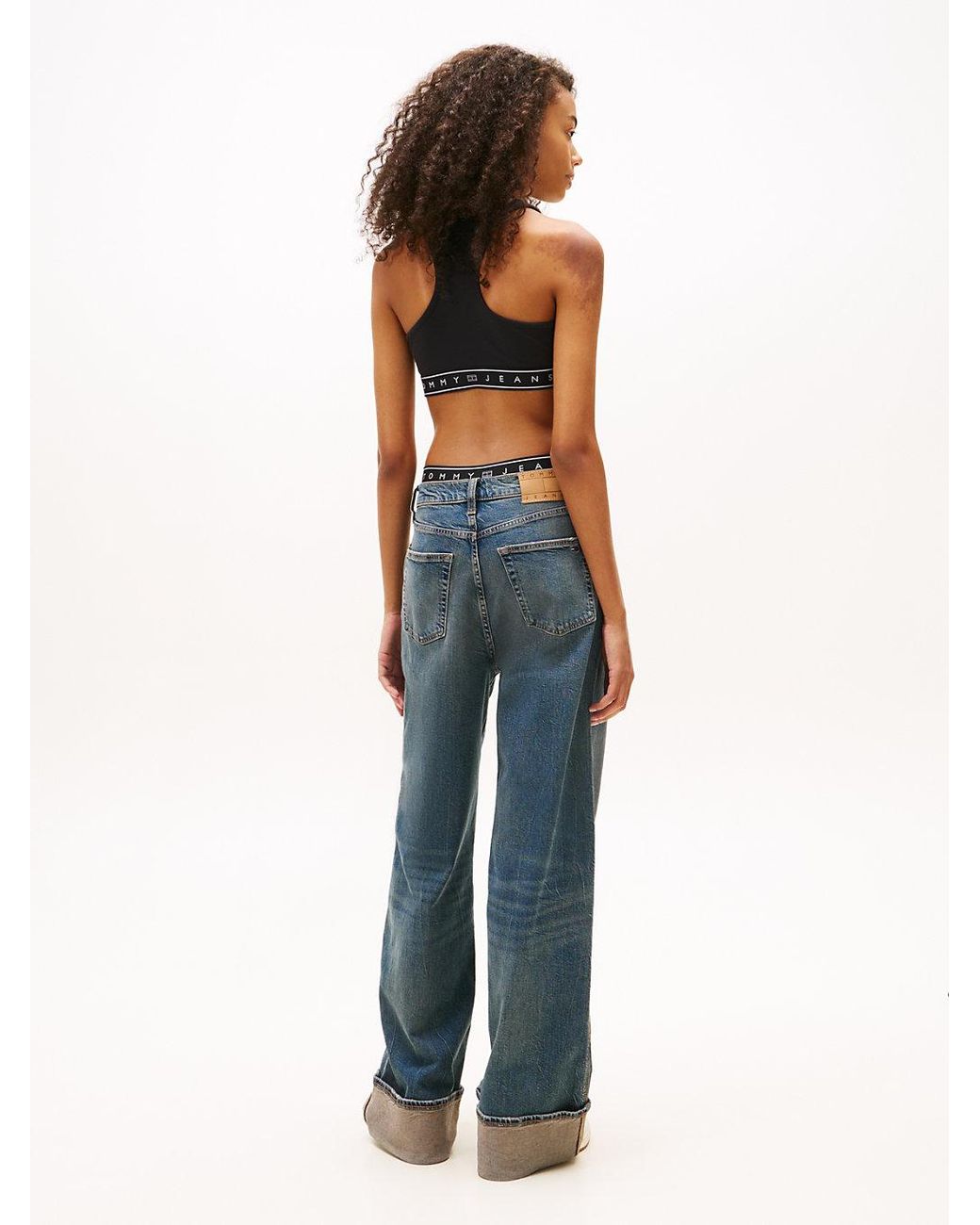 Tommy Hilfiger Blue Racerback Slim Cropped Bra Top