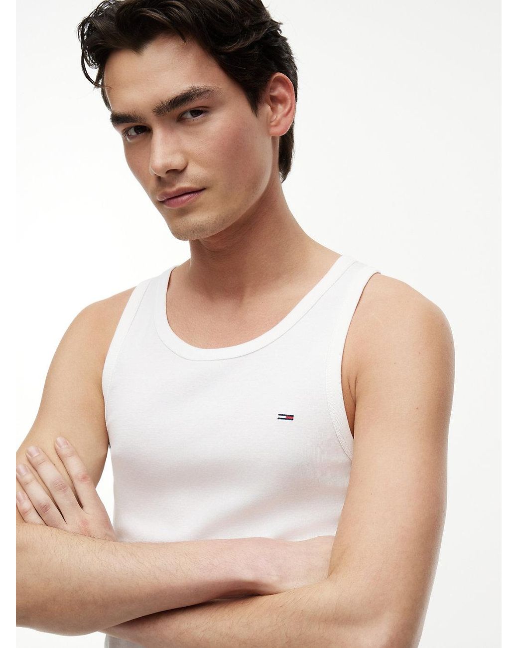 Tommy Hilfiger Black 2-pack Tommy Flag Extra Slim Tank Tops for men