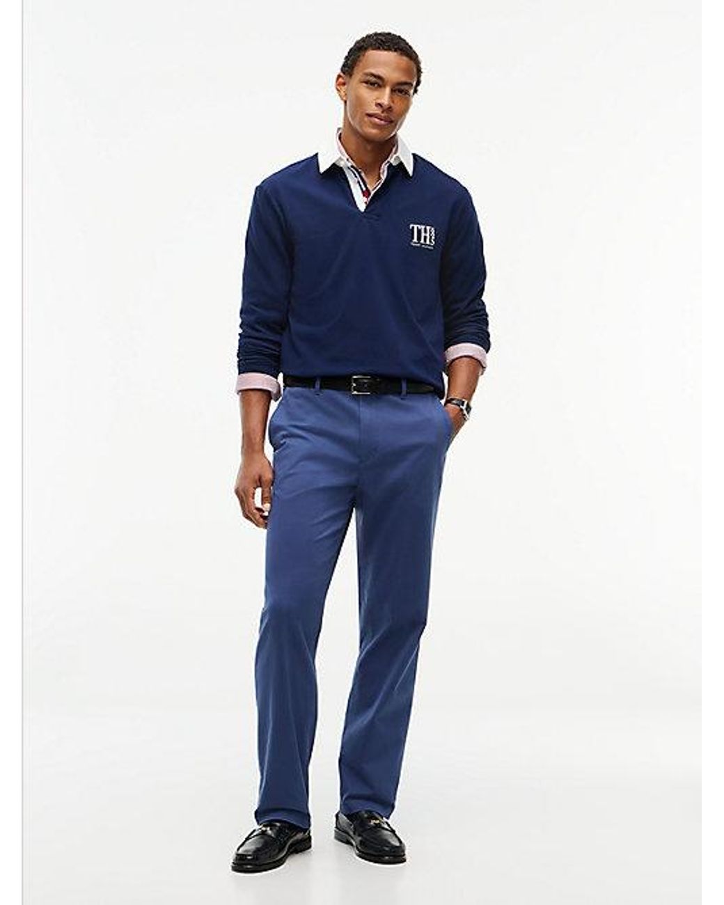Tommy Hilfiger Blue 1985 Dover Regular Straight Leg Chinos for men