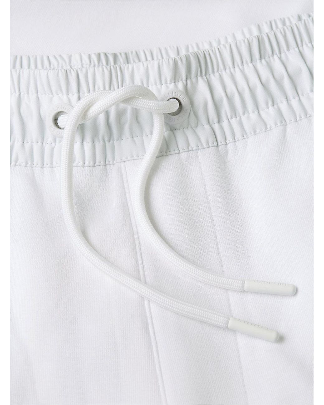 Tommy Hilfiger White Intechno Knit Logo Sweat Shorts for men