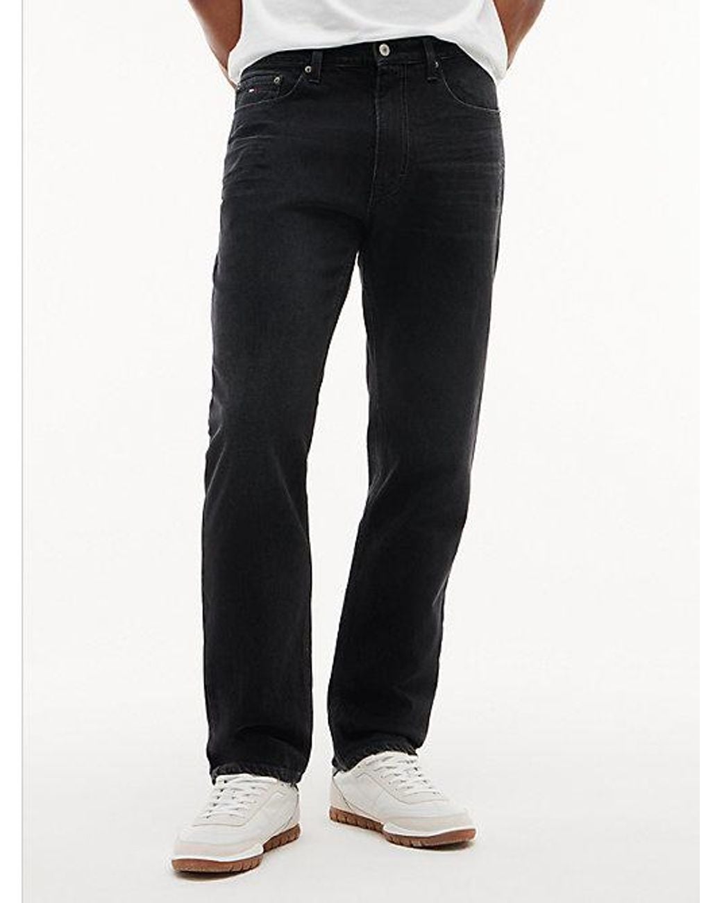 Tommy Hilfiger Black Ryan Slim Straight Jeans for men