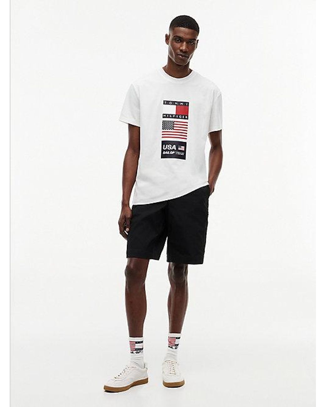 Tommy Hilfiger Black Tommy X U.s. Sail Gp Team Cargo Shorts