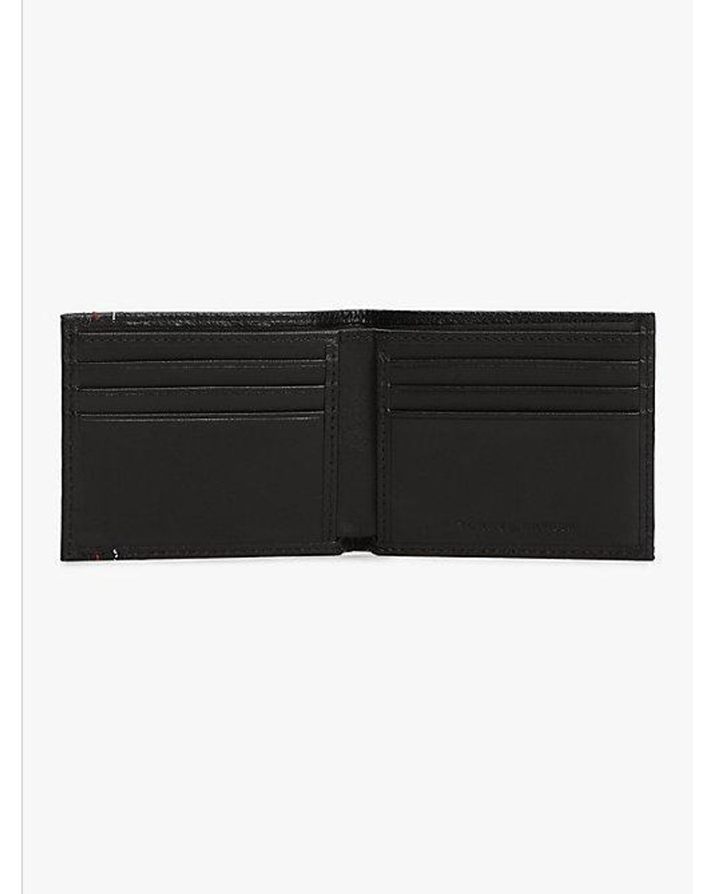 Tommy Hilfiger Leren Bifold Creditcardportemonnee in het Black voor heren