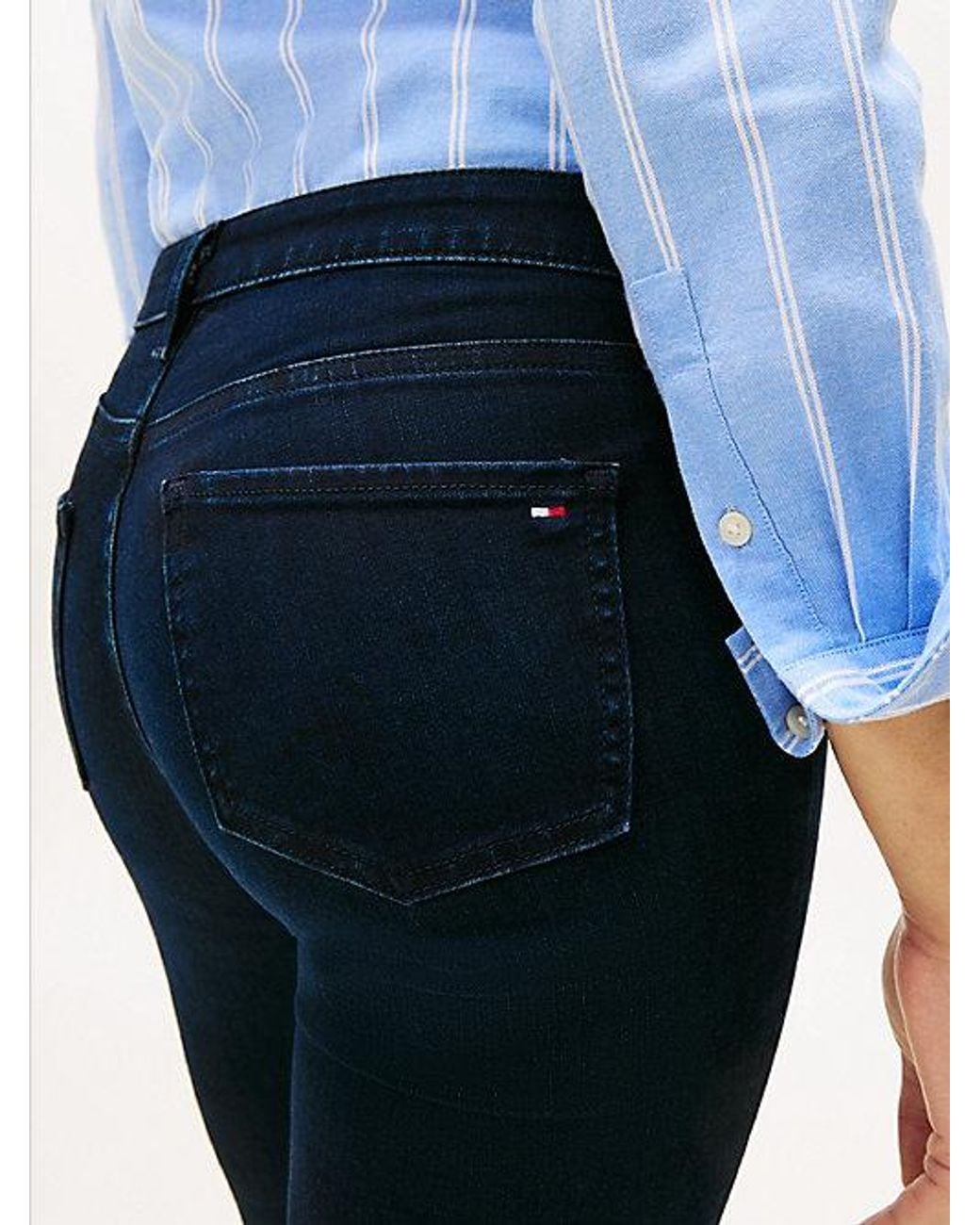 Tommy Hilfiger Blue Como Mid Rise Skinny Jeans
