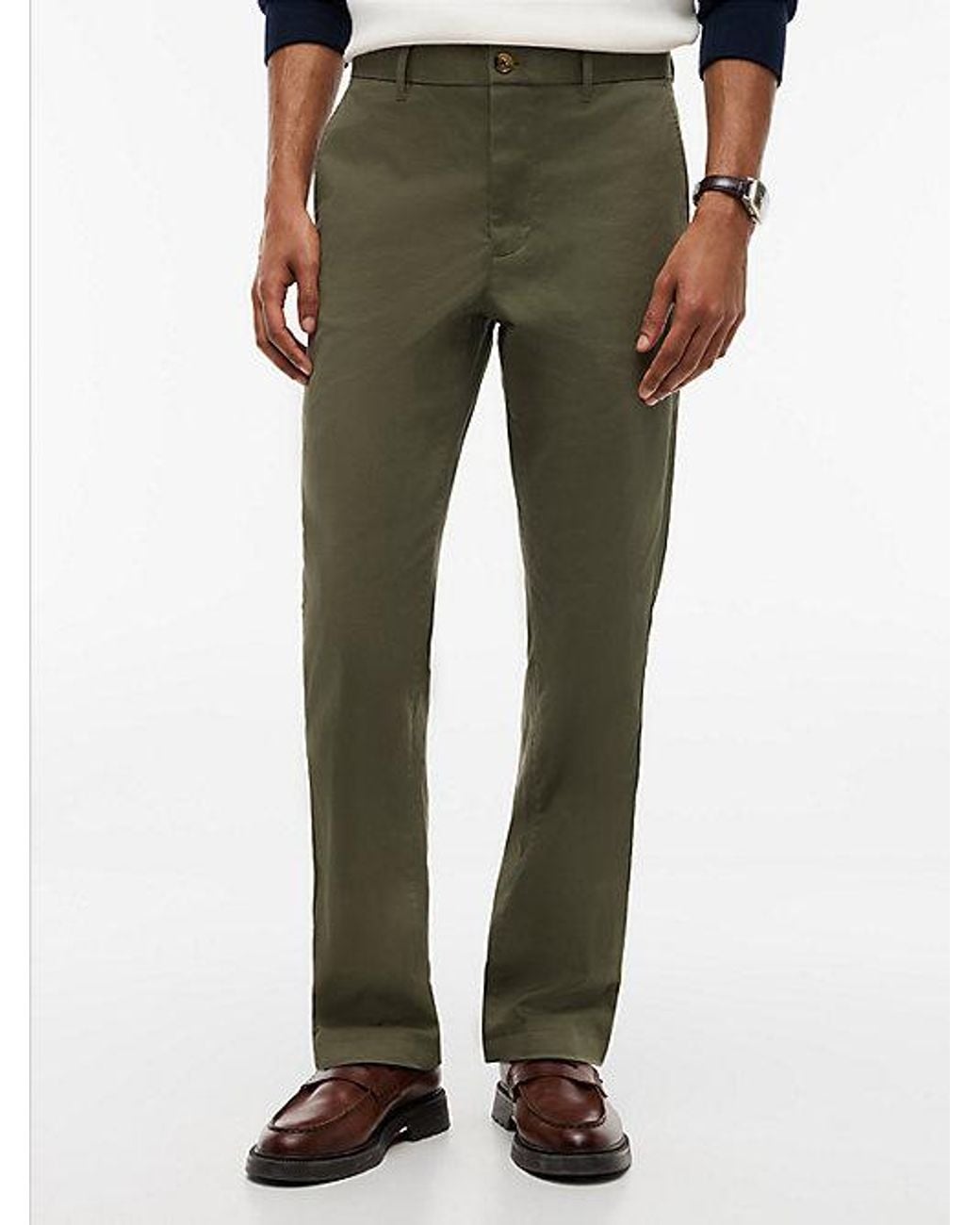 Tommy Hilfiger Green 1985 Denton Slim Straight Leg Chinos for men