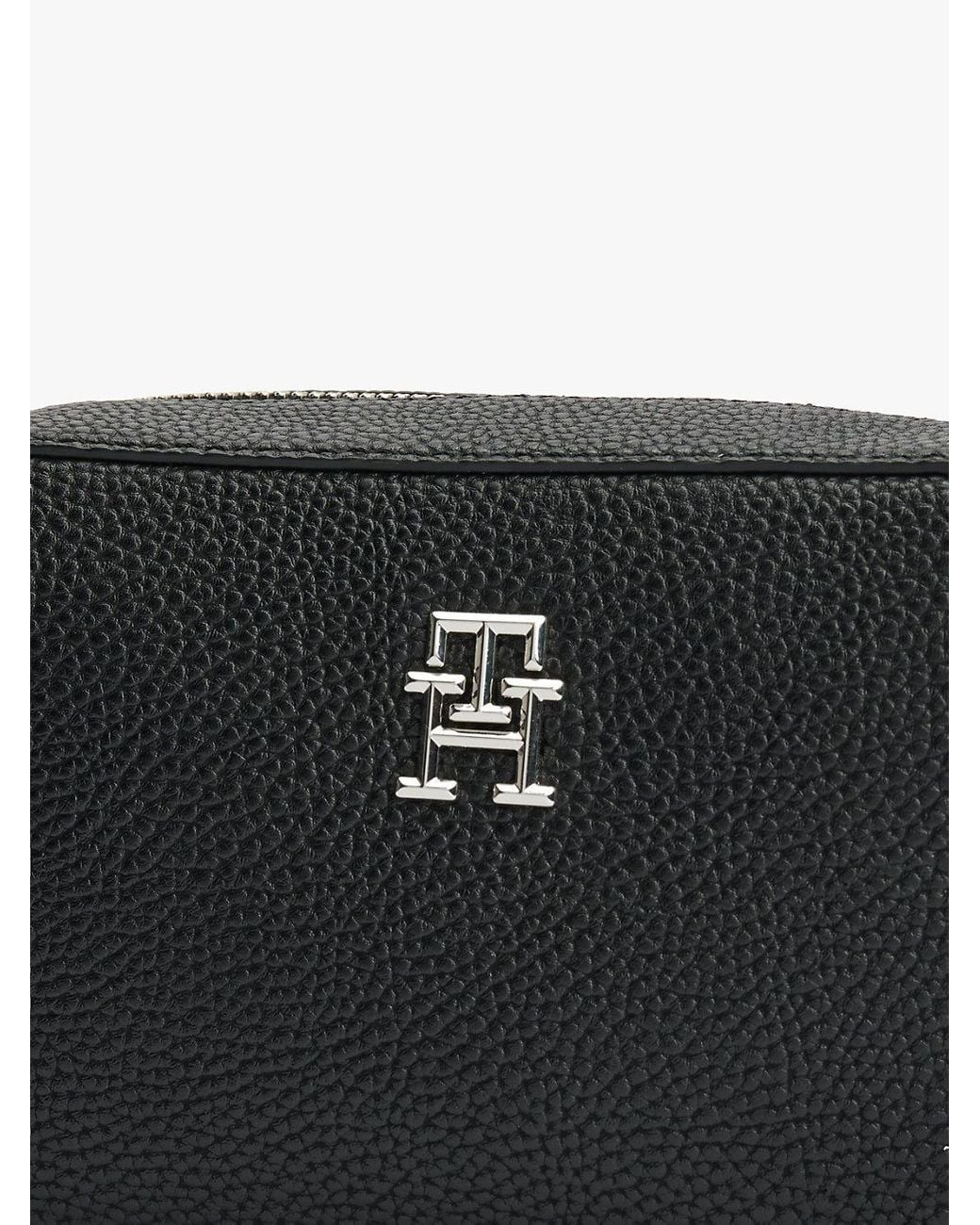 Tommy Hilfiger Black Th Emblem Crossbody Camera Bag