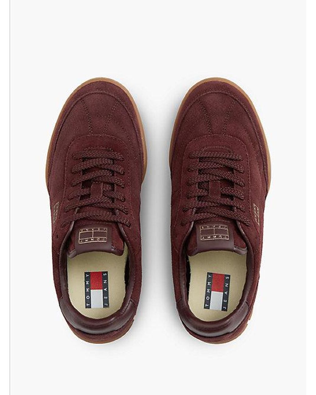 Tommy Hilfiger Brown Suede Cleat Low Profile Trainers