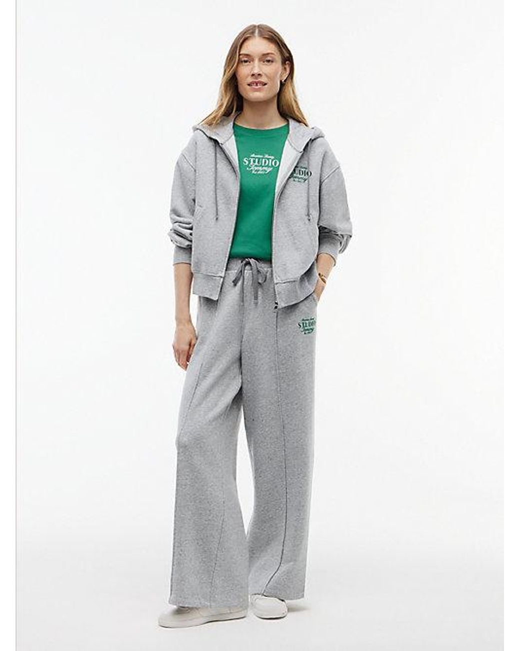 Tommy Hilfiger Gray Terry Straight Leg Joggers